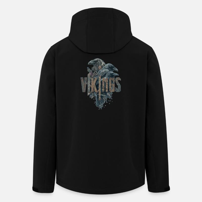 Odin-Crow-Viking-Sword-Nordic - Recycelte Männer Softshell-Jacke von Stanley/Stella - Schwarz