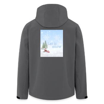 Let It Snow – Magischer Winter | Christmas Wonderl - Recycelte Männer Softshell-Jacke von Stanley/Stella - Schwarz - Hinten - AI Model Male 185 light (185cm)