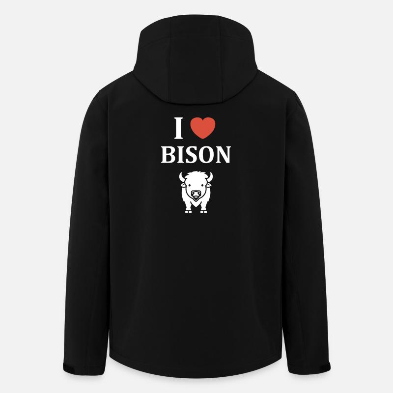 Bison - Recycelte Männer Softshell-Jacke von Stanley/Stella - Schwarz