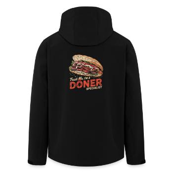 Doner Kebab Humor - Men’s Recycled Softshell Jacket by Stanley/Stella - black - Back - AI Model Male 185 light (185cm)