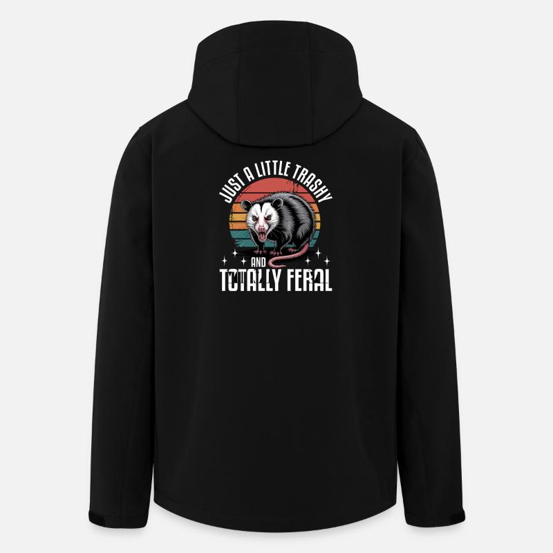 Funny Opossum - Men’s Recycled Softshell Jacket by Stanley/Stella - black