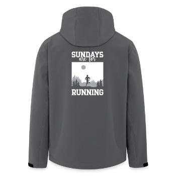 Les dimanches des marathoniens sont pour le cadeau de course - Veste softshell homme en polyester recyclé Stanley/Stella - noir - Dos - AI Model Male 185 light (185cm)