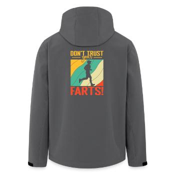Running Don´t Trust Your Farts Marathon Runner - Recycelte Männer Softshell-Jacke von Stanley/Stella - Schwarz - Hinten - AI Model Male 185 light (185cm)
