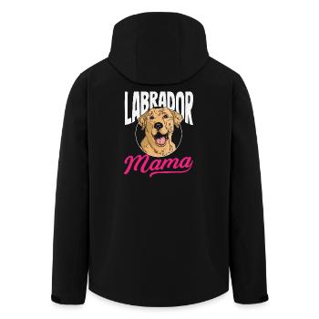 Labrador Tricks - Recycelte Männer Softshell-Jacke von Stanley/Stella - Schwarz - Hinten - AI Model Male 185 light (185cm)