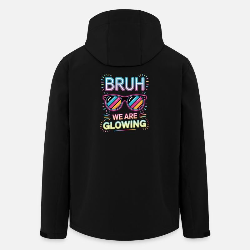 Bruh We Are Glowing Retro Sunglasses - Men’s Recycled Softshell Jacket by Stanley/Stella - black