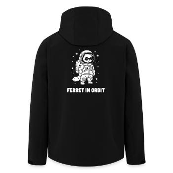 Furets en orbite - Veste softshell homme en polyester recyclé Stanley/Stella - noir - Dos - AI Model Male 185 light (185cm)