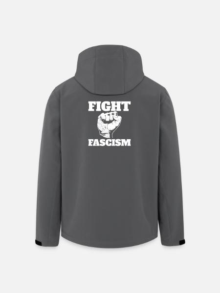 Lutte contre le fascisme Antifascisme - Veste softshell homme en polyester recyclé Stanley/Stella - noir