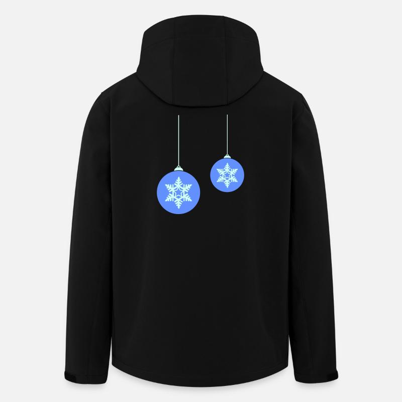 Weihnachtskugel Schneeflocken Blau Ornament - Recycelte Männer Softshell-Jacke von Stanley/Stella - Schwarz