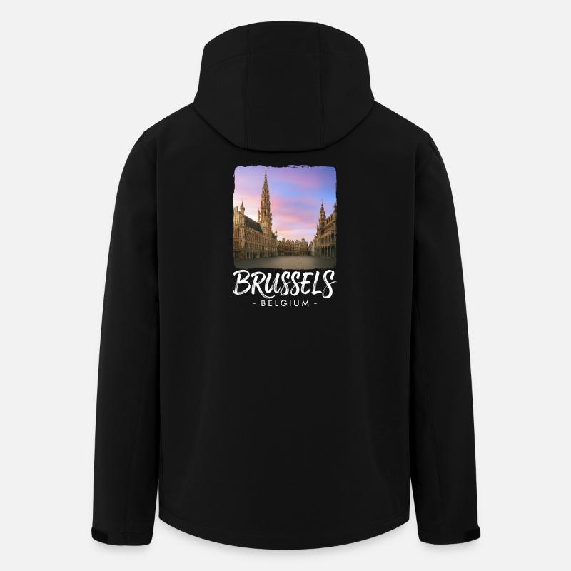 Brussels Belgium - Men’s Recycled Softshell Jacket by Stanley/Stella - black