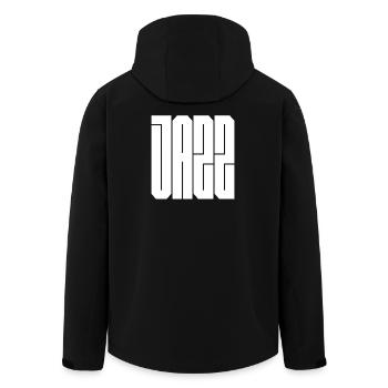 Typographie du bloc jazz - Veste softshell homme en polyester recyclé Stanley/Stella - noir - Dos - AI Model Male 185 light (185cm)