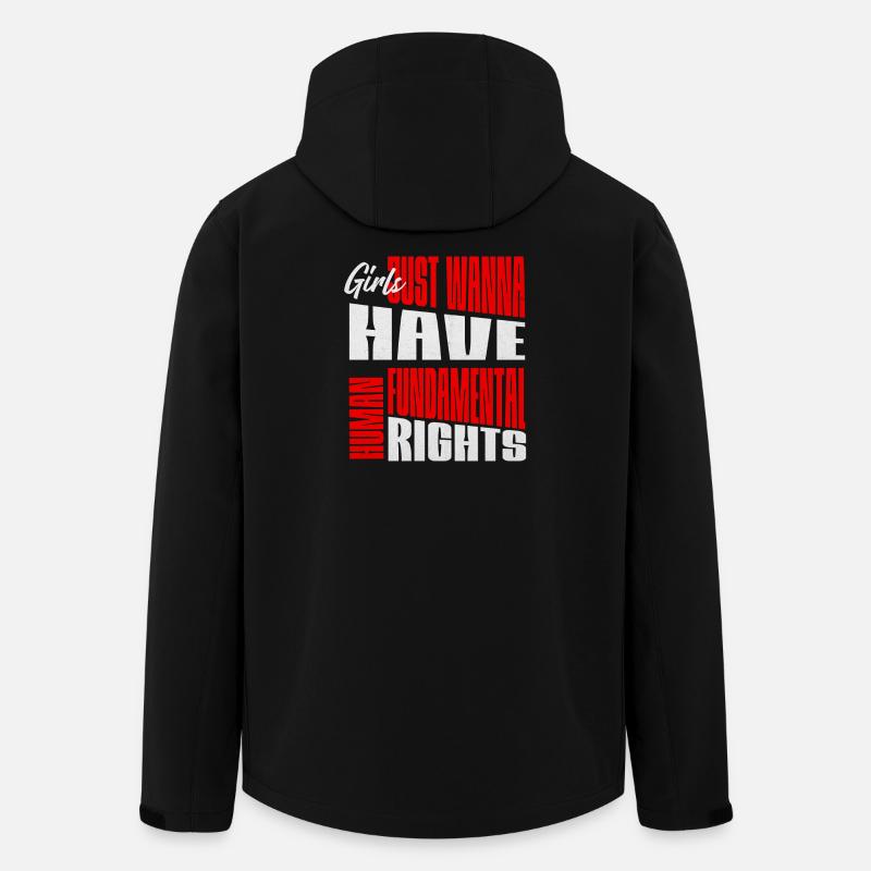 Frauenrechte Fundamental rights Layout - Recycelte Männer Softshell-Jacke von Stanley/Stella - Schwarz