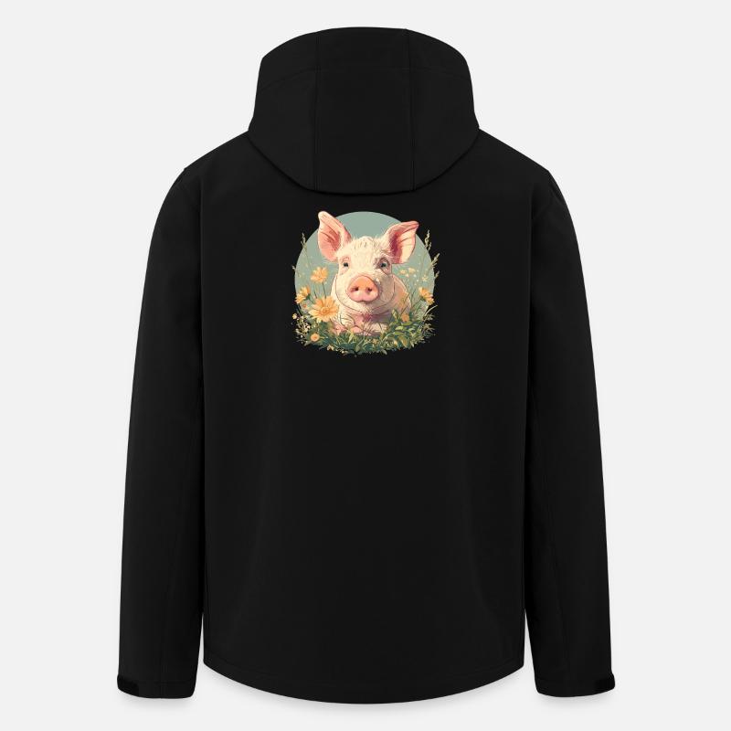 Schweine Schwein - Recycelte Männer Softshell-Jacke von Stanley/Stella - Schwarz