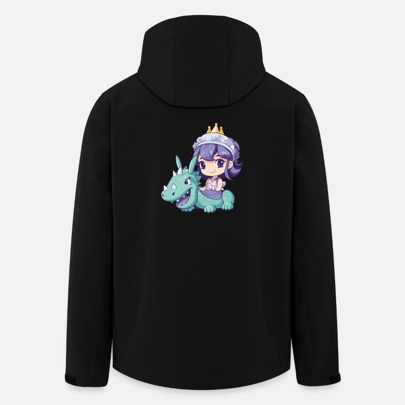 Princesse Dragon Bande Dessinée - Veste softshell homme en polyester recyclé Stanley/Stella - noir