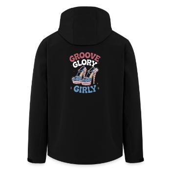 Groove Glory Girly Schuhe Design für Patrioten - Recycelte Männer Softshell-Jacke von Stanley/Stella - Schwarz - Hinten - AI Model Male 185 light (185cm)