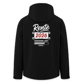 Pension 2026 countdown is on - Men’s Recycled Softshell Jacket by Stanley/Stella - black - Back - AI Model Male 185 light (185cm)