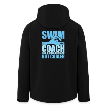 Schwimmen Wassersport Schwimmer Geschenke - Recycelte Männer Softshell-Jacke von Stanley/Stella - Schwarz - Hinten - AI Model Male 185 light (185cm)