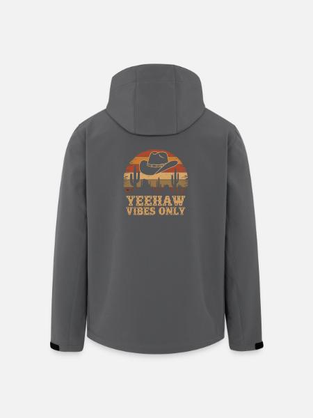 Yeehaw Vibes Only – Western Retro - Men’s Recycled Softshell Jacket by Stanley/Stella - black