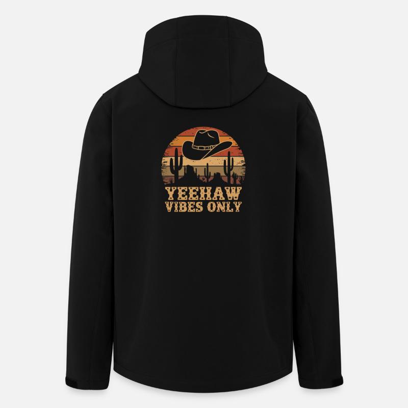 Yeehaw Vibes Only – Western Retro - Recycelte Männer Softshell-Jacke von Stanley/Stella - Schwarz