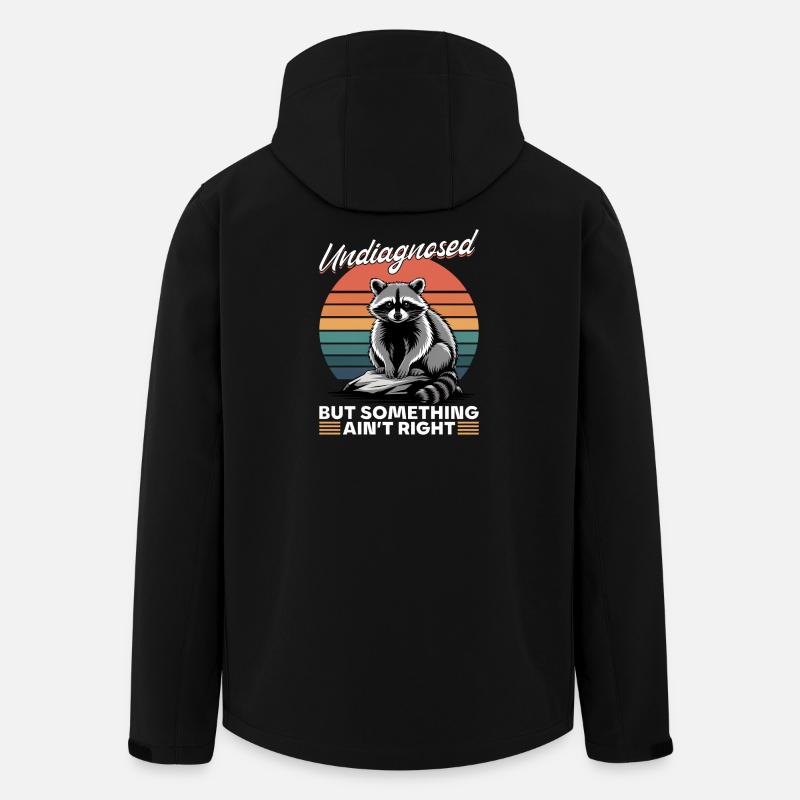 Funny Raccoon - Men’s Recycled Softshell Jacket by Stanley/Stella - black