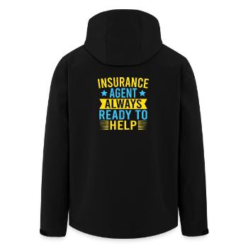 Insurance Agent Ready To Help Funny Insurance - Men’s Recycled Softshell Jacket by Stanley/Stella - black - Back - AI Model Male 185 light (185cm)
