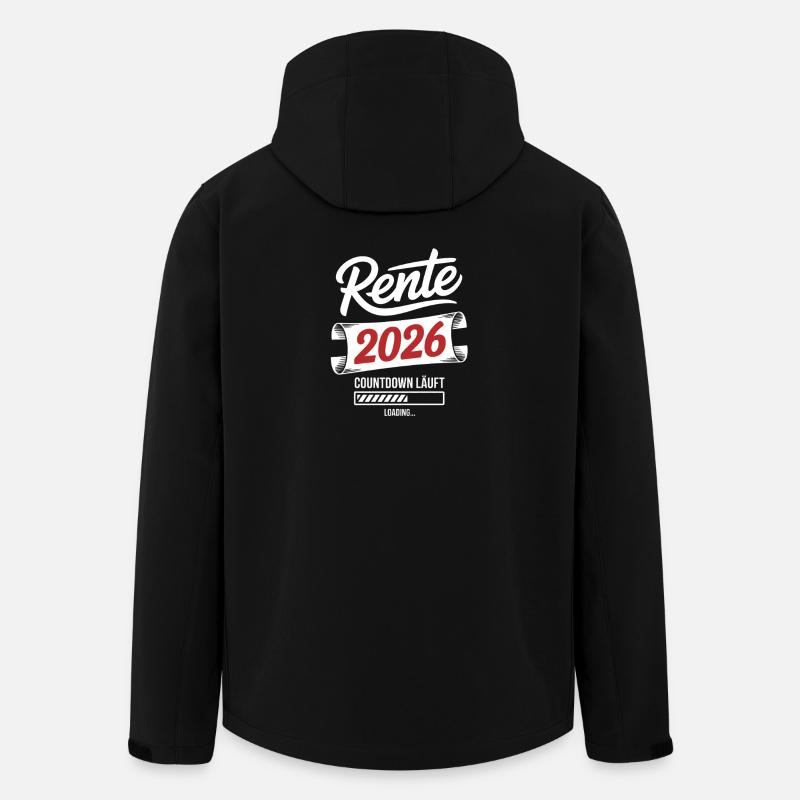 Rente 2026 Countdown - Recycelte Männer Softshell-Jacke von Stanley/Stella - Schwarz