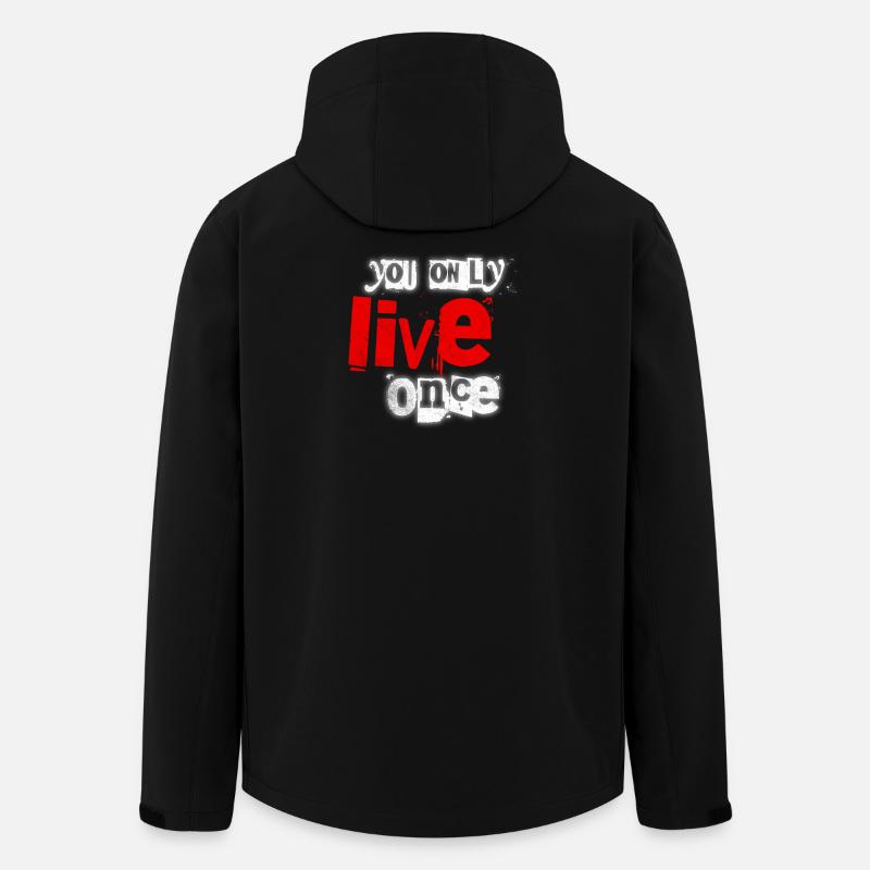 You Only Live Once Graffiti Style - Men’s Recycled Softshell Jacket by Stanley/Stella - black