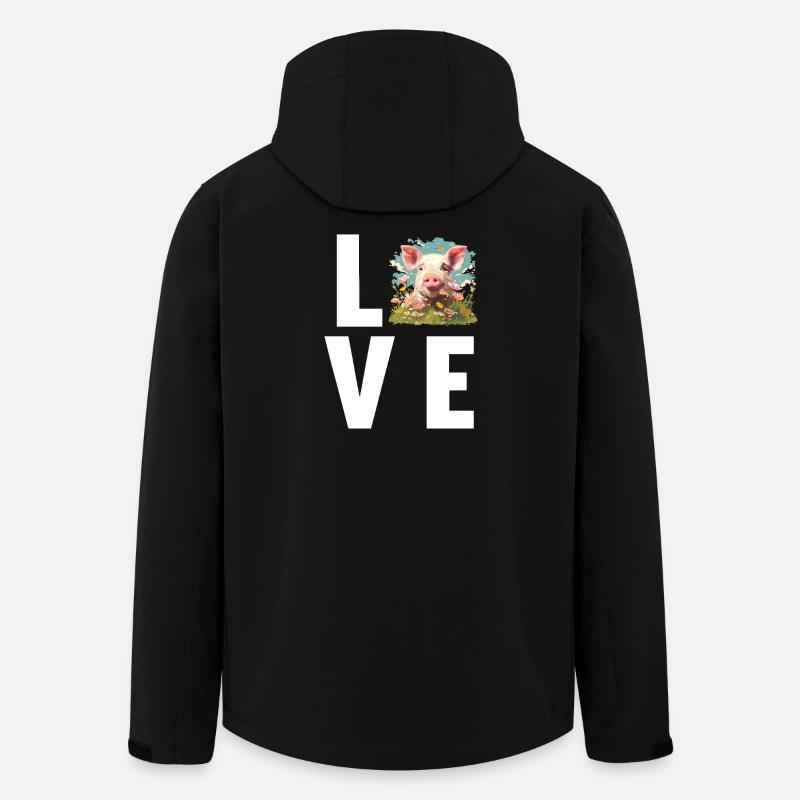 Pig Pig - Men’s Recycled Softshell Jacket by Stanley/Stella - black