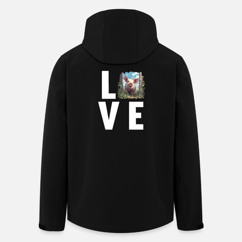 Cochon Cochon - Veste softshell homme en polyester recyclé Stanley/Stella - noir