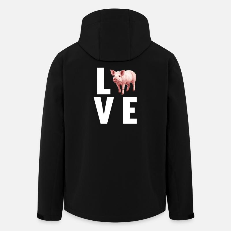 Schweine Schwein - Recycelte Männer Softshell-Jacke von Stanley/Stella - Schwarz