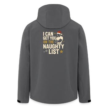 Christmas Naughty List Xmas Humor Men Funny - Men’s Recycled Softshell Jacket by Stanley/Stella - black - Back - AI Model Male 185 light (185cm)