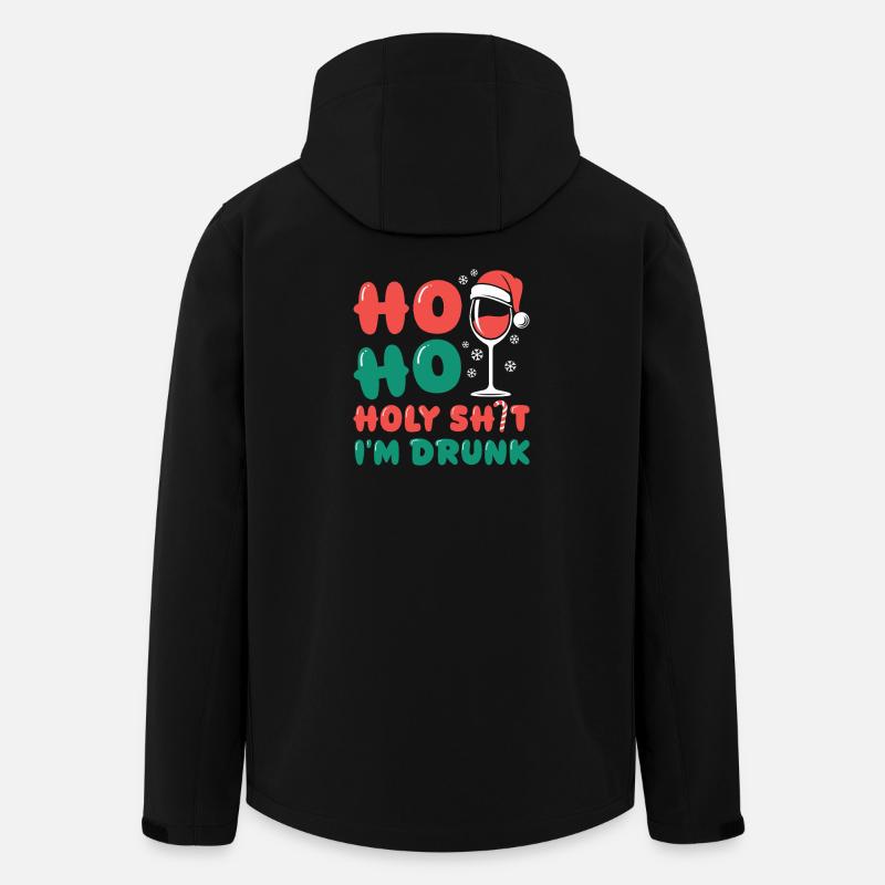 HoHo Holy Shi*t I'm Drunk - Men’s Recycled Softshell Jacket by Stanley/Stella - black