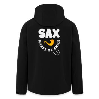 Saxophone - Veste softshell homme en polyester recyclé Stanley/Stella - noir - Dos - AI Model Male 185 light (185cm)