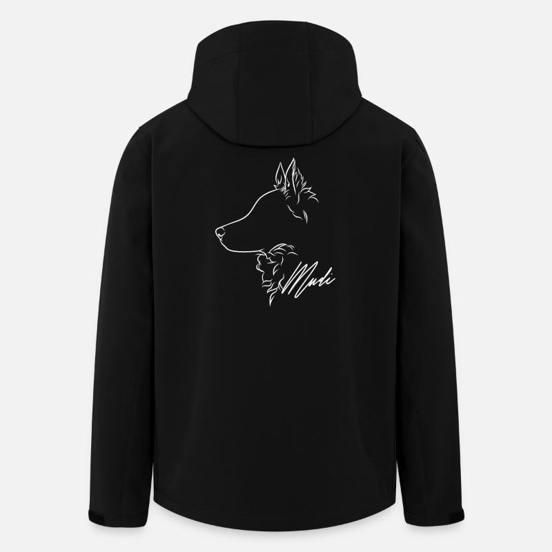 Mudi Profile Dog Dog Wilsigns - Men’s Recycled Softshell Jacket by Stanley/Stella - black
