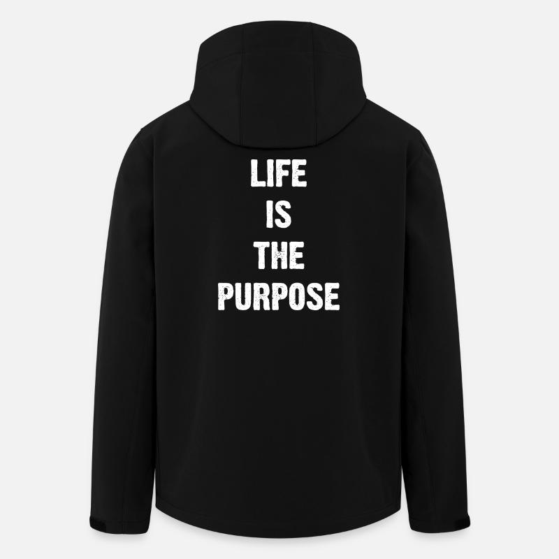 La vie est le but - Veste softshell homme en polyester recyclé Stanley/Stella - noir