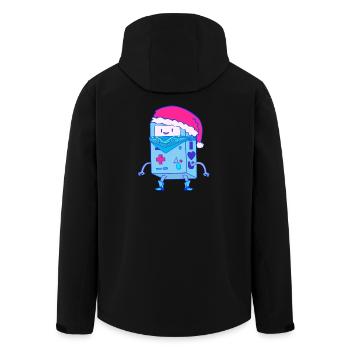 Kawaii Weihnachts-Roboter Santa Bot - Recycelte Männer Softshell-Jacke von Stanley/Stella - Schwarz - Hinten - AI Model Male 185 light (185cm)