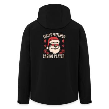 Gambling Fan Santa ́s Preferred Player Casino - Men’s Recycled Softshell Jacket by Stanley/Stella - black - Back - AI Model Male 185 light (185cm)