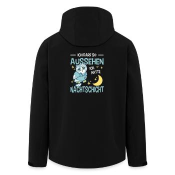 Pflegerin Geschenke Pflege Lustig Krankenpflegerin - Recycelte Männer Softshell-Jacke von Stanley/Stella - Schwarz - Hinten - AI Model Male 185 light (185cm)