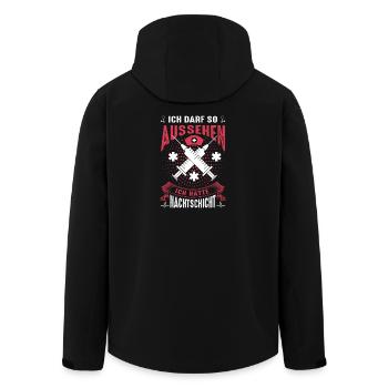 Pflegerin Geschenke Pflege Lustig Krankenpflegerin - Recycelte Männer Softshell-Jacke von Stanley/Stella - Schwarz - Hinten - AI Model Male 185 light (185cm)