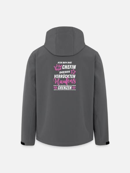 Skør chef Sjov Chef-gave-udsagn - Stanley/Stella herre softshelljakke i genanvendt polyester - sort