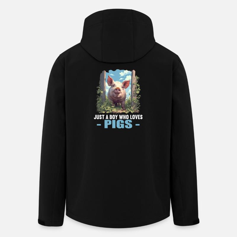 Pig Pig - Men’s Recycled Softshell Jacket by Stanley/Stella - black