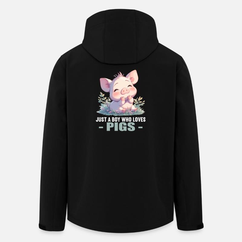 Pig Pig - Men’s Recycled Softshell Jacket by Stanley/Stella - black