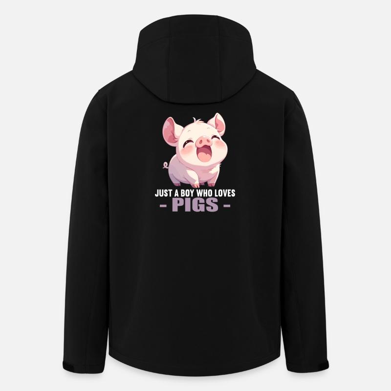 Schweine Schwein - Recycelte Männer Softshell-Jacke von Stanley/Stella - Schwarz