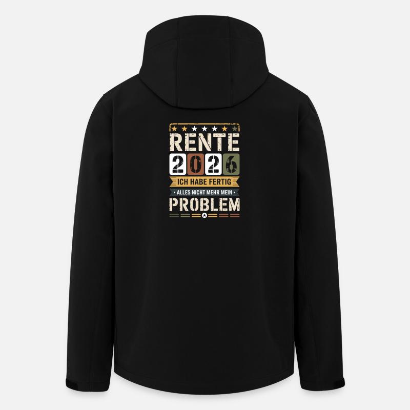 Rente 2026 Ich habe fertig - Recycelte Männer Softshell-Jacke von Stanley/Stella - Schwarz