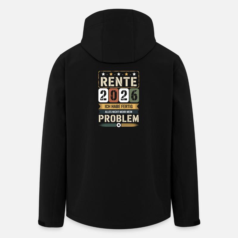 Pension 2026 J’en ai fini - Veste softshell homme en polyester recyclé Stanley/Stella - noir