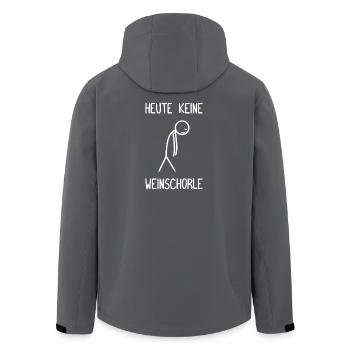 Heute keine Weinschorle Weinliebhaber Weintrinker - Recycelte Männer Softshell-Jacke von Stanley/Stella - Schwarz - Hinten - AI Model Male 185 light (185cm)