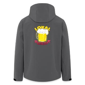 lokal hero - Recycelte Männer Softshell-Jacke von Stanley/Stella - Schwarz - Hinten - AI Model Male 185 light (185cm)