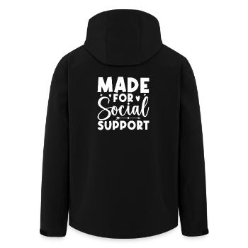 Social Worker Quote Made For Social Support Social - Men’s Recycled Softshell Jacket by Stanley/Stella - black - Back - AI Model Male 185 light (185cm)