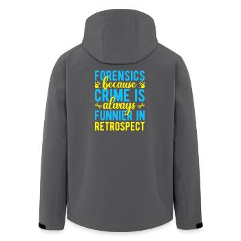Forensic Science Major Crime Is Funnier - Men’s Recycled Softshell Jacket by Stanley/Stella - black - Back - AI Model Male 185 light (185cm)