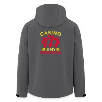 Gambling Fan Casino Is My Obsession Casino - Men’s Recycled Softshell Jacket by Stanley/Stella - black - Back - AI Model Male 185 light (185cm)