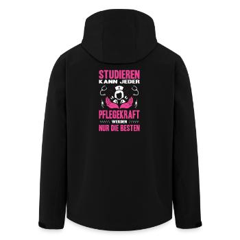 Pflegerin Geschenke Pflege Lustig Krankenpflegerin - Recycelte Männer Softshell-Jacke von Stanley/Stella - Schwarz - Hinten - AI Model Male 185 light (185cm)